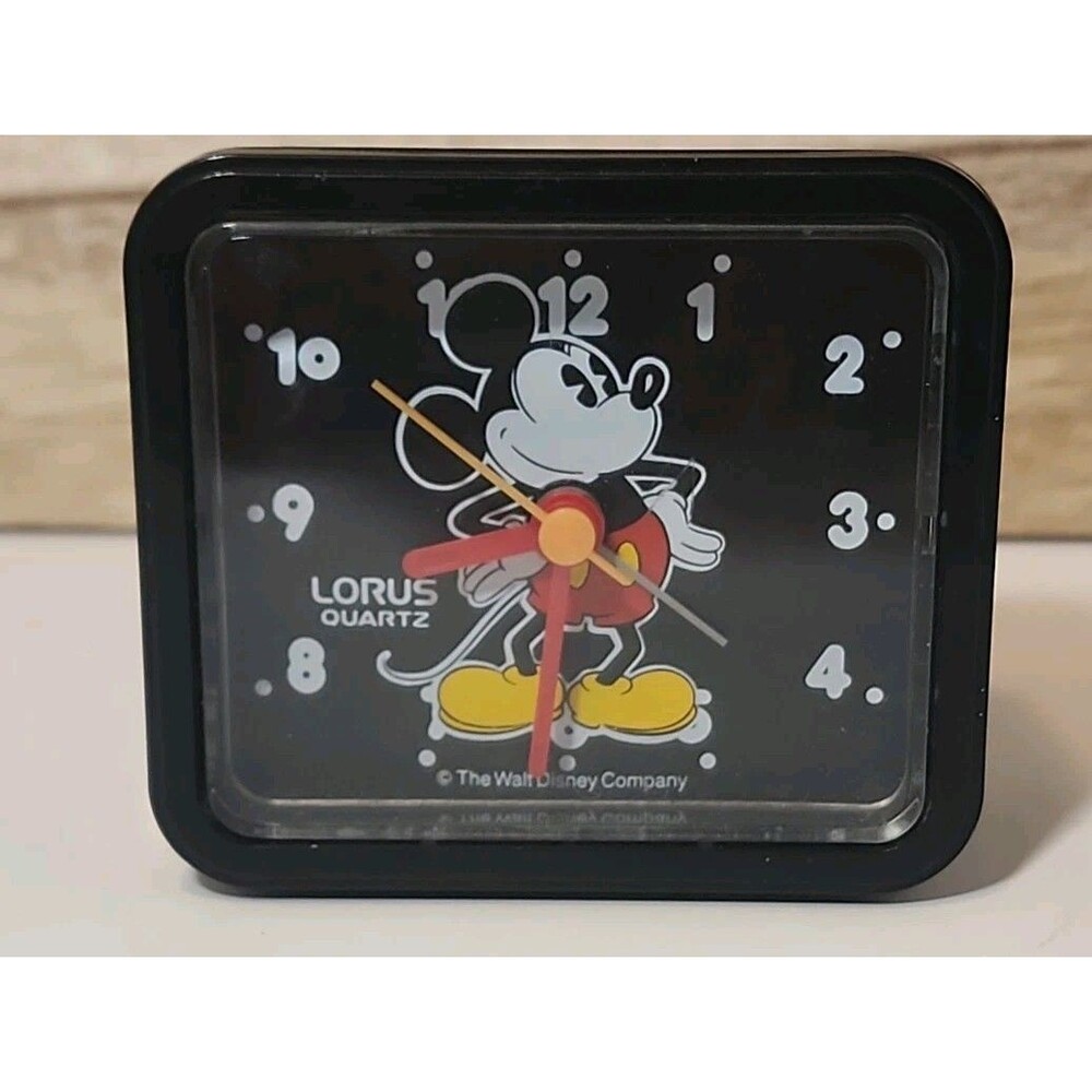 Disney Lorus Vintage Quartz Mickey Mouse Alarm Clock Working